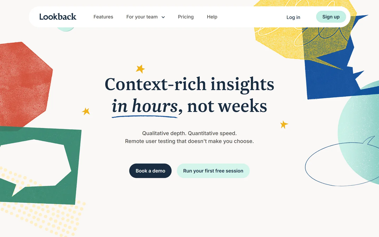 Lookback homepage — moderated user interview and usability session recording
