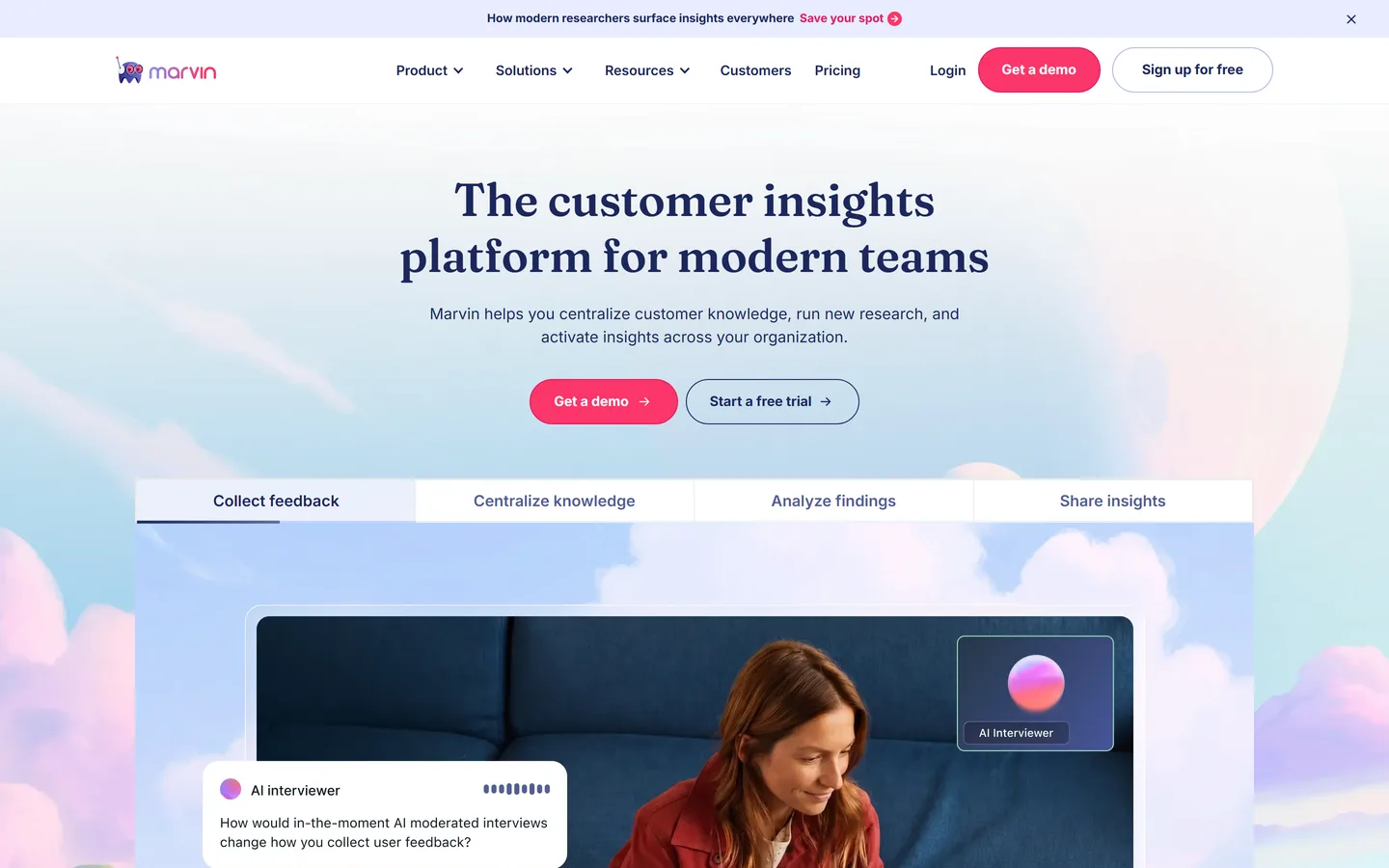 Marvin homepage