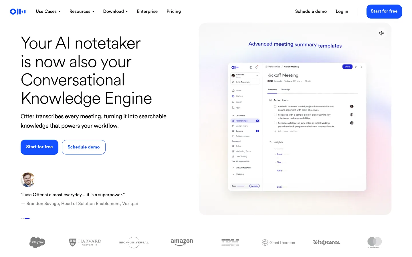 Otter.ai homepage