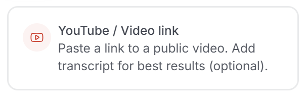 Add intel from YouTube