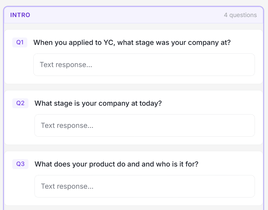Interview question templates